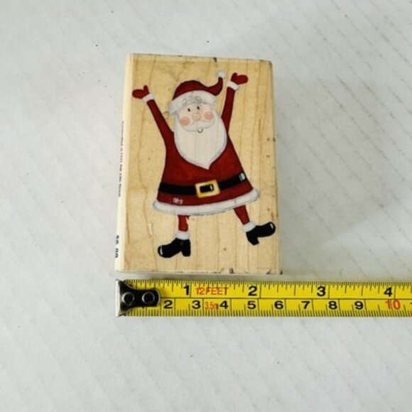 Stampabilities Jolly Santa GR1093 2005 Christmas Holiday Whimsical Whimsy - Picture 8 of 9